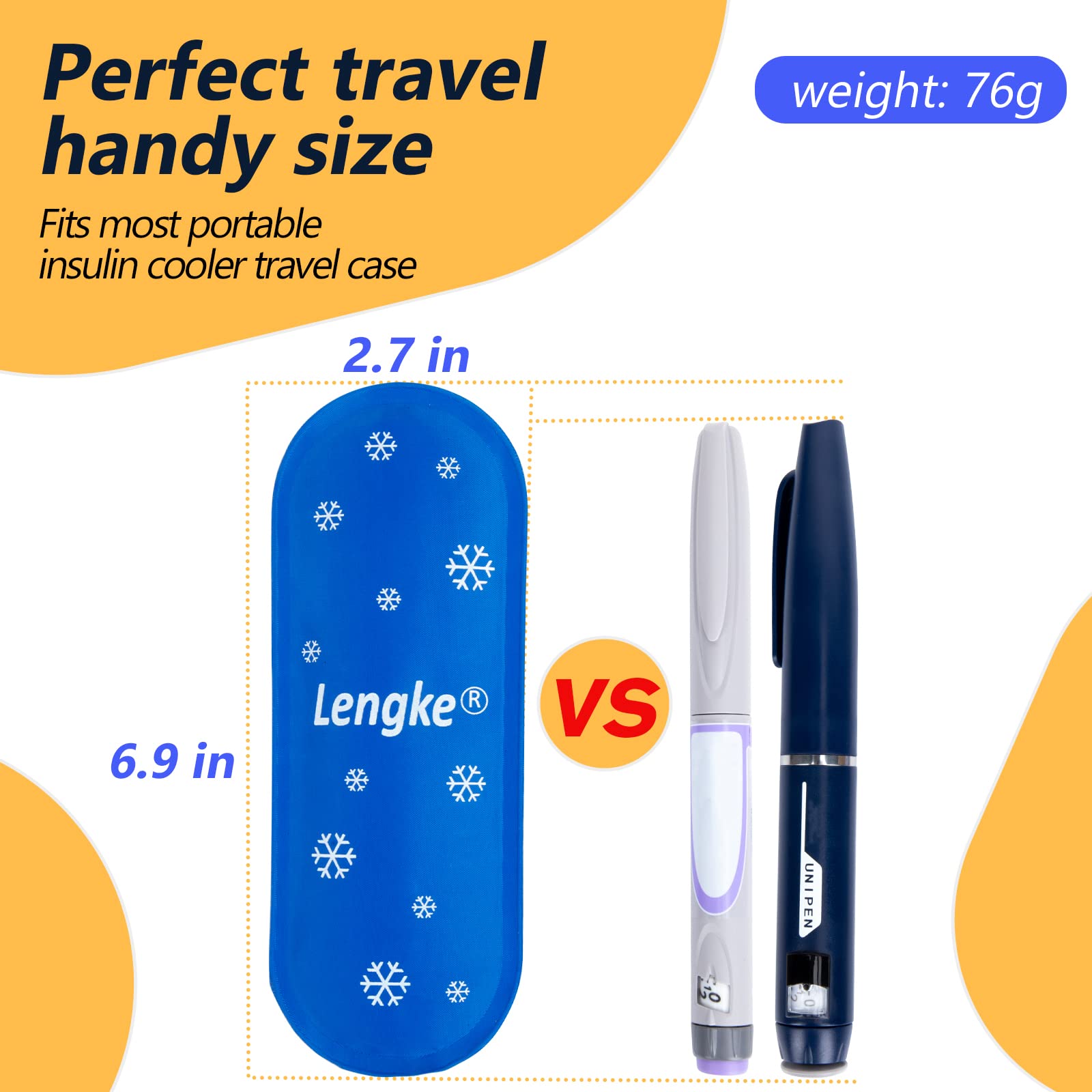 YOUSHARES TSA Approved Diabetes Ice Packs (2 Pack) - Insulin Cooler Travel Case for Medication Storage, Mini Reusable Gel Ice Packs for Most Medical Cooler Bags | Perfect for Travel, Daily Commute & Outdoor Activities