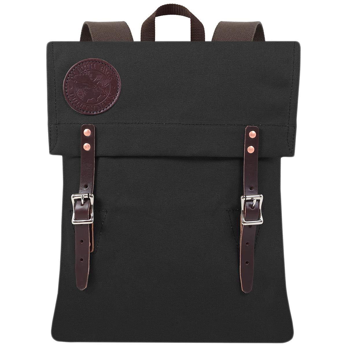 Duluth Pack Scout Backpack - Durable Canvas Daypack for Hiking, Camping & Travel - Black - Perfect for Outdoor Adventures & Daily Commute