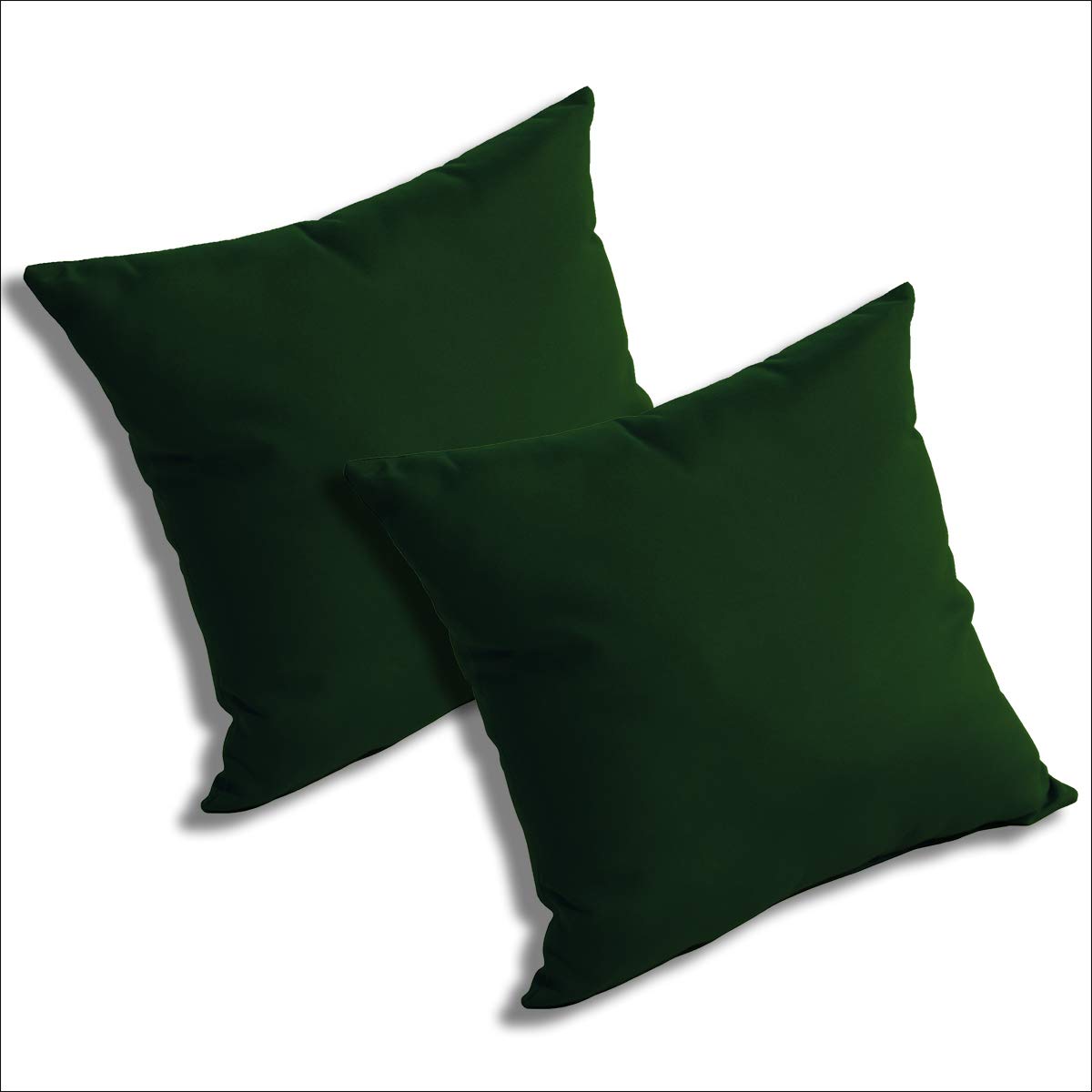 Premium Sunbrella Outdoor/Indoor Throw Pillows Set of 2 - Waterproof & Fade-Resistant Cushion Covers for Patio, Sofa & Bed - Forest Green Home Decor for Living Room, Garden & Poolside