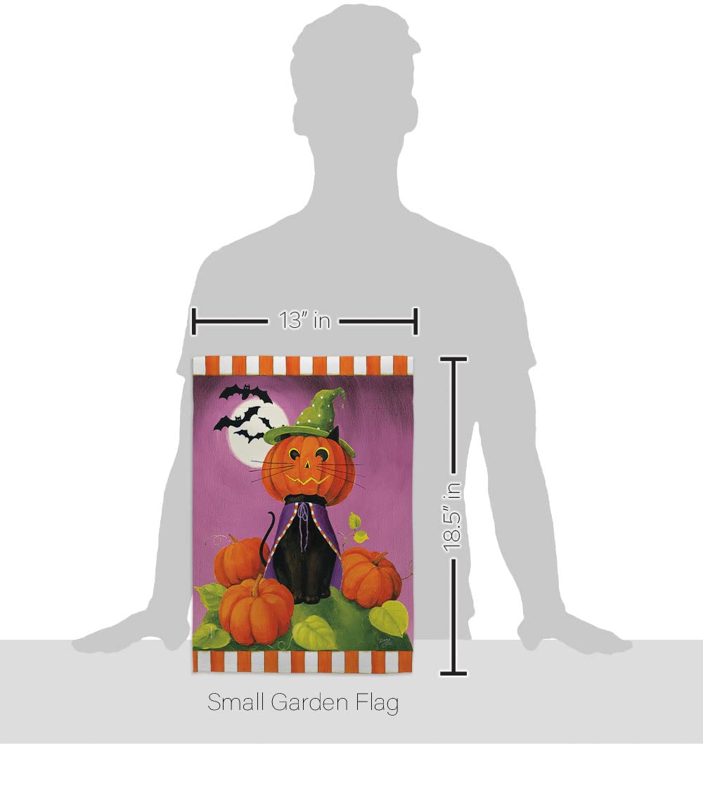 Happy Haunting Cat Garden Flag - Halloween Decor for Yard & Home