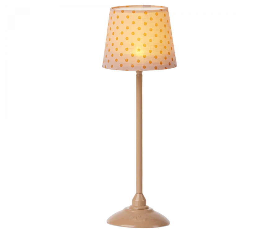 Miniature Floor Lamp with Dark Powder Finish - Modern Small Standing Light for Bedroom, Living Room, or Office Decor
