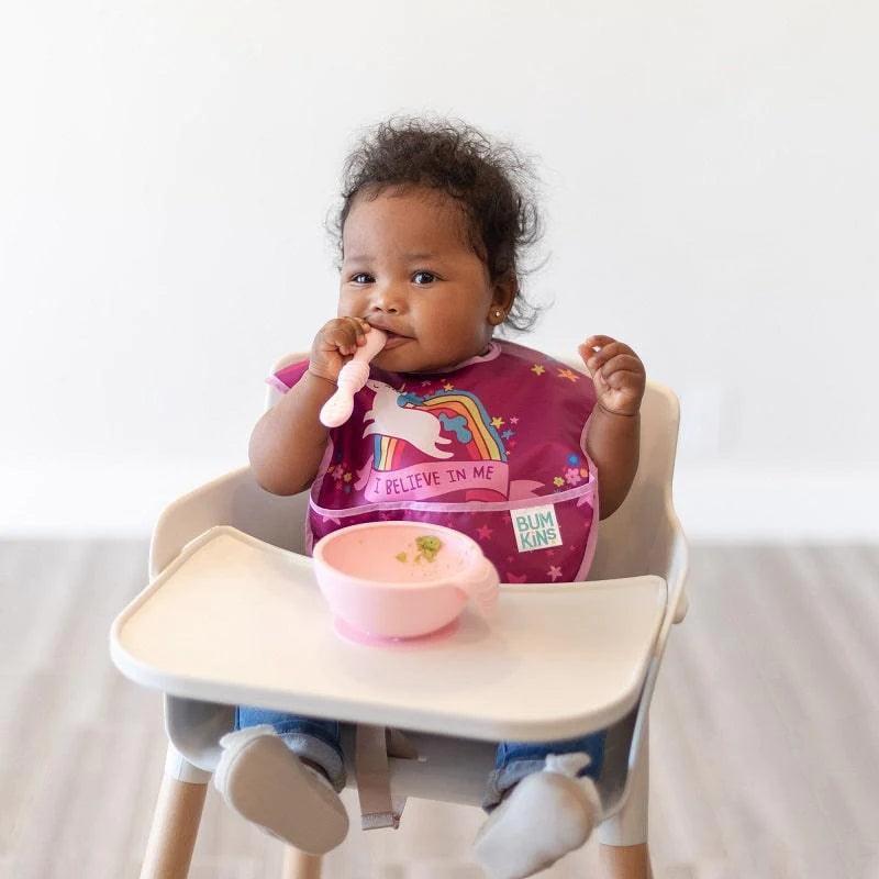 Bumkins SuperBib 3 Pack - Waterproof Baby Bibs for Messy Eaters | Soft, Adjustable & Easy Clean Feeding Bibs for Infants & Toddlers | Perfect for Meal Time, Daycare & Travel