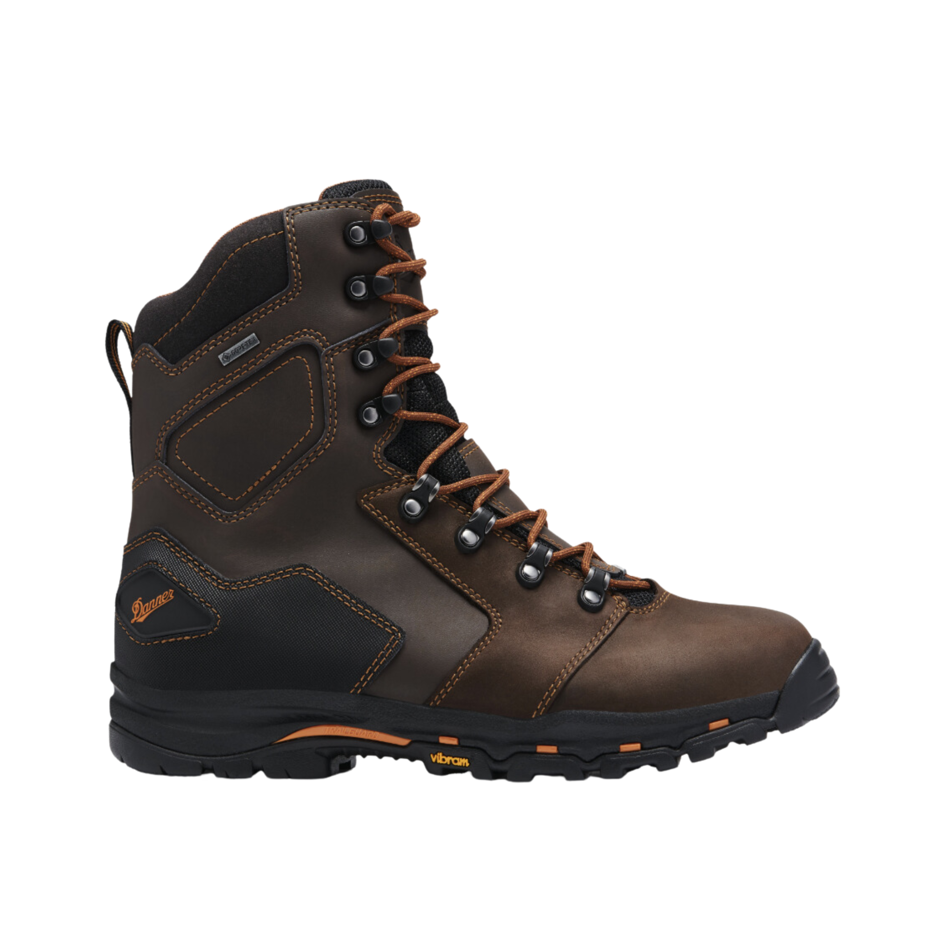 Men's Vicious 8-Inch Composite Toe NMT Work Boots - Brown (2E Wide Width) for Construction & Heavy Duty Work
