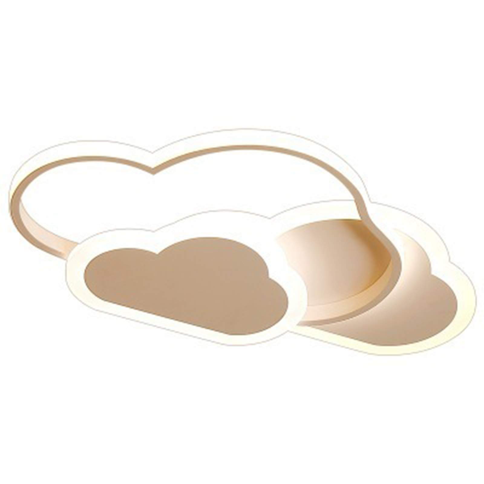 Kids Heart LED Ceiling Light 37W Dimmable for Bedroom & Nursery - White Cloud