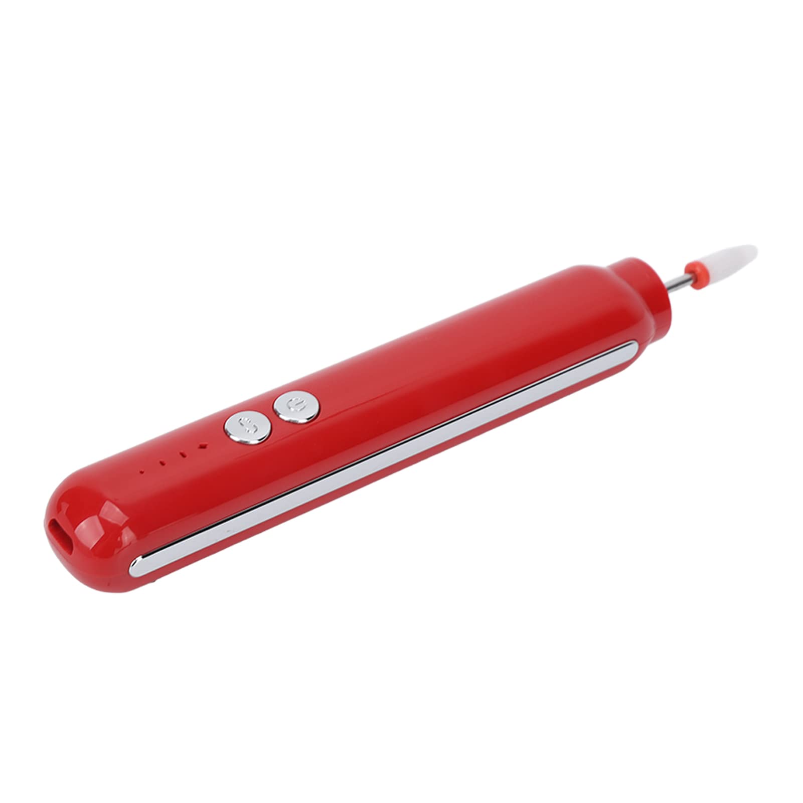 Professional Electric Nail Drill Machine - USB Rechargeable with LED Light for Manicure & Pedicure | Safe & Time Saving Nail File Kit (Red) | Perfect for Home Salon & Professional Nail Care