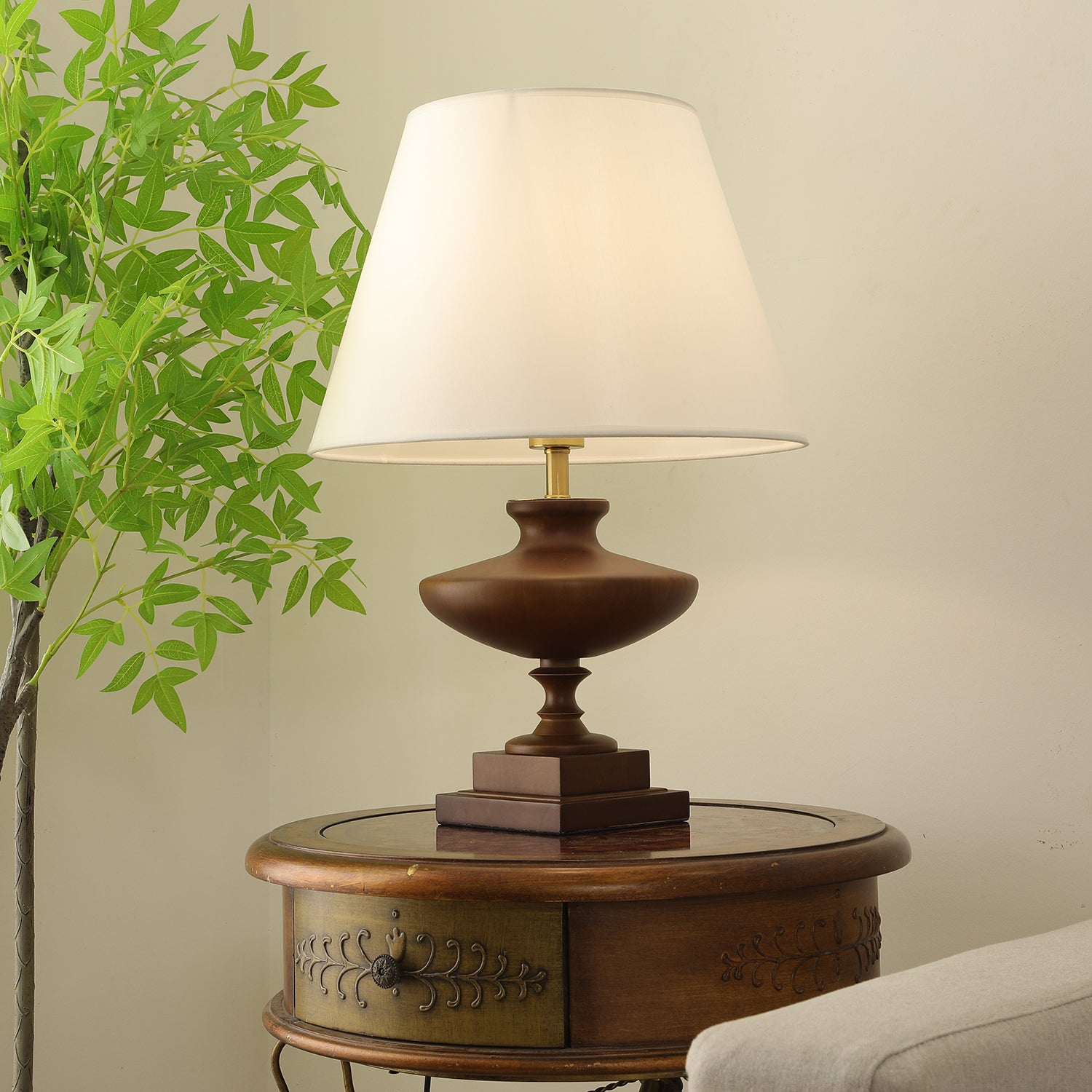 Modern LED Table Lamp - Lucas Luminary Adjustable Brightness Bedside Lamp for Living Room, Bedroom & Office - Warm White & Cool White Light Modes