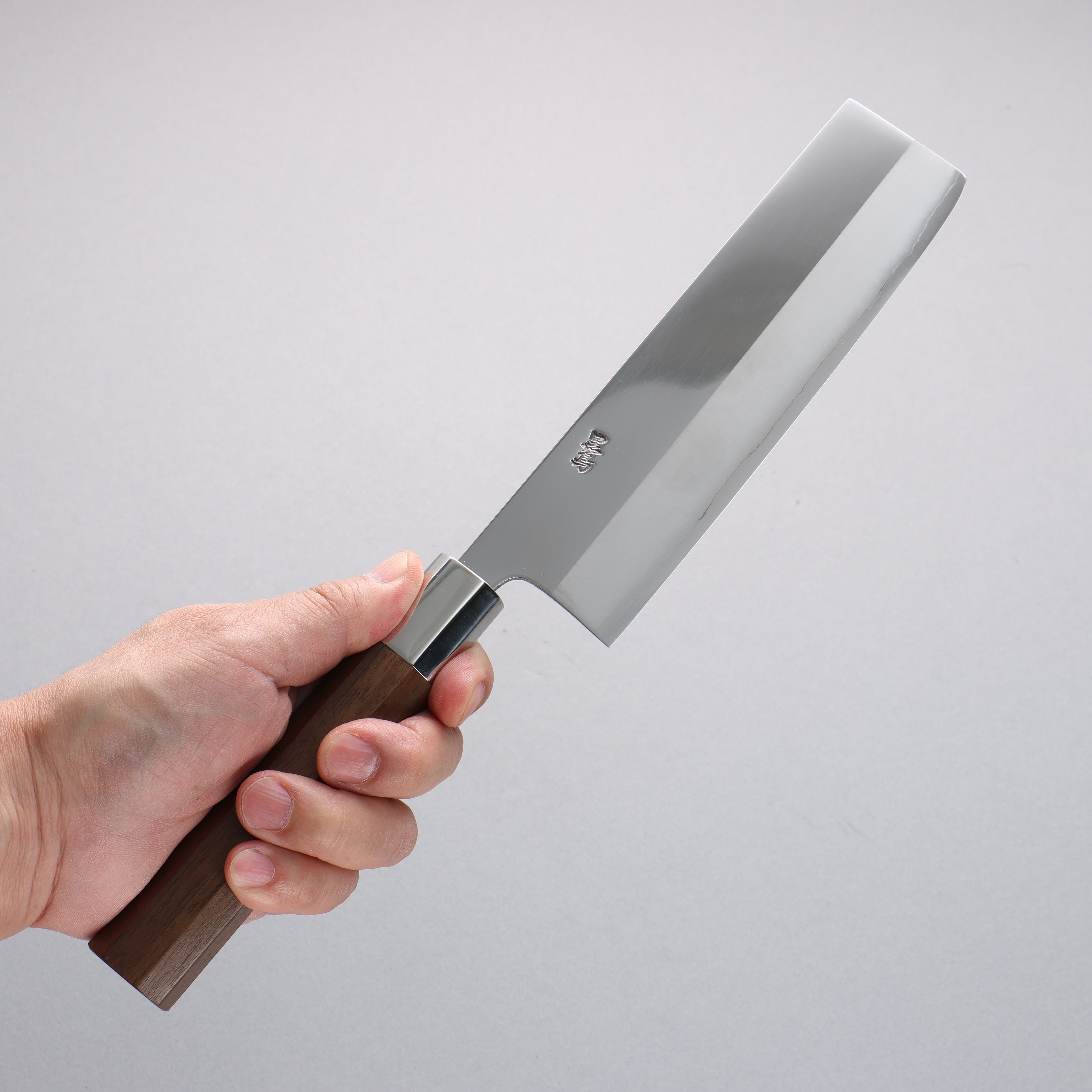 Premium Kurotori Silver Steel No.3 Migaki Finished Nakiri Knife 165mm - Japanese Vegetable Knife with Walnut Handle - Perfect for Slicing, Dicing & Chopping Vegetables, Herbs & Fruits
