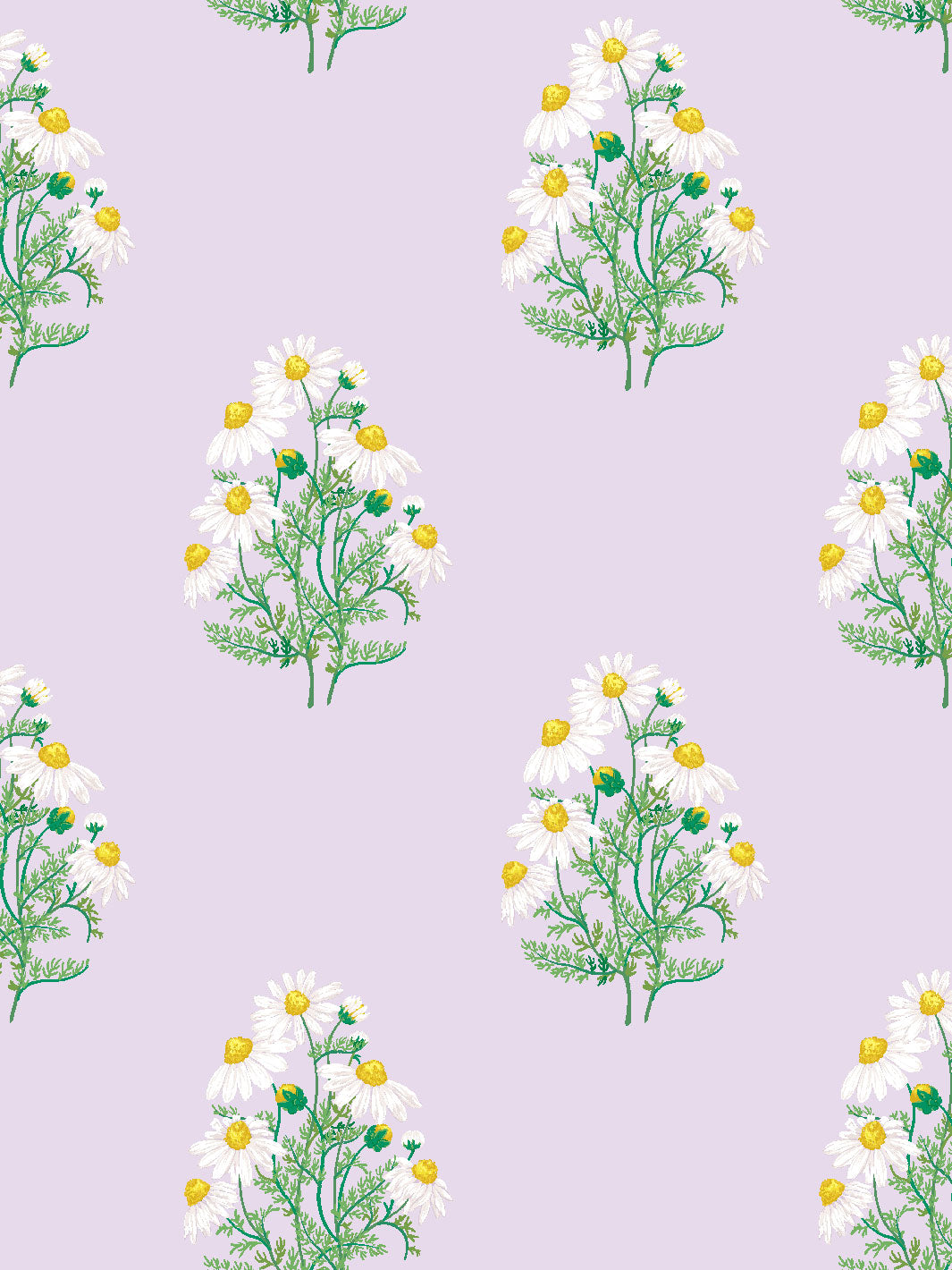 Sarah Jessica Parker Fleur De Camomille Lavender Wallpaper - Elegant Floral Peel and Stick Wallpaper for Bedroom, Nursery & Home Decor