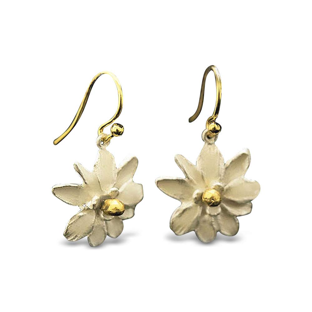 Michael Michaud Magnolia Single Flower Wire Earrings 3543 - Elegant Floral Jewelry for Women, Perfect for Weddings, Parties & Everyday Wear