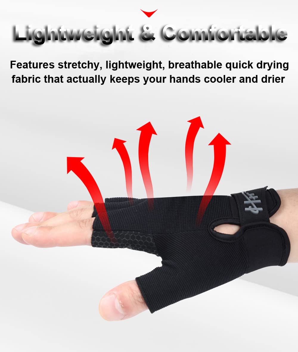 Fingerless Gloves for Men & Women - Waterproof Sports Gloves for Fishing, Sailing, Rowing, Kayaking, Cycling & Outdoor Activities - Non-Slip Grip & Breathable Design