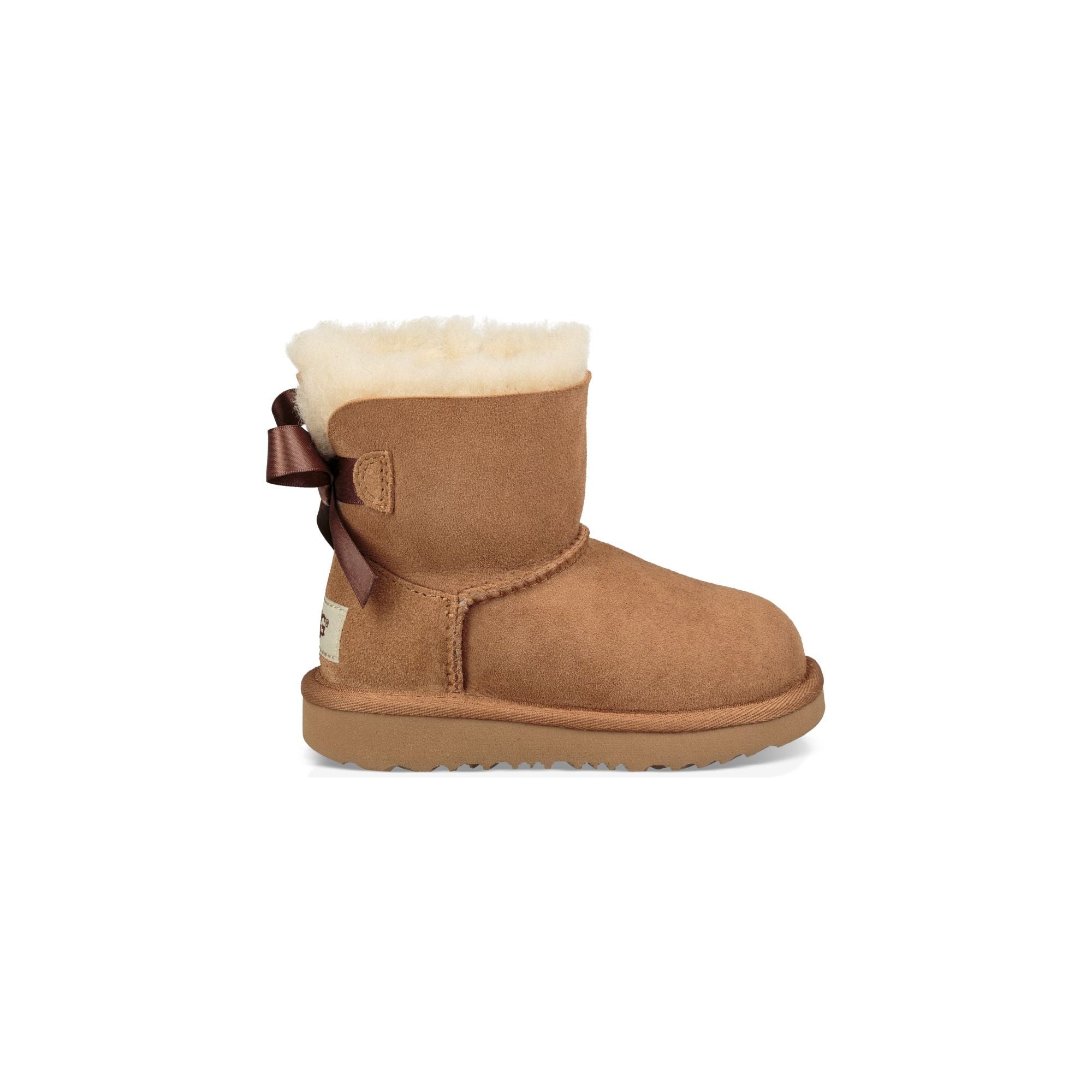 UGG Kids Mini Bailey Bow II Boot in Chestnut - Warm Winter Boots for Girls & Boys - Perfect for Snow, School & Outdoor Play