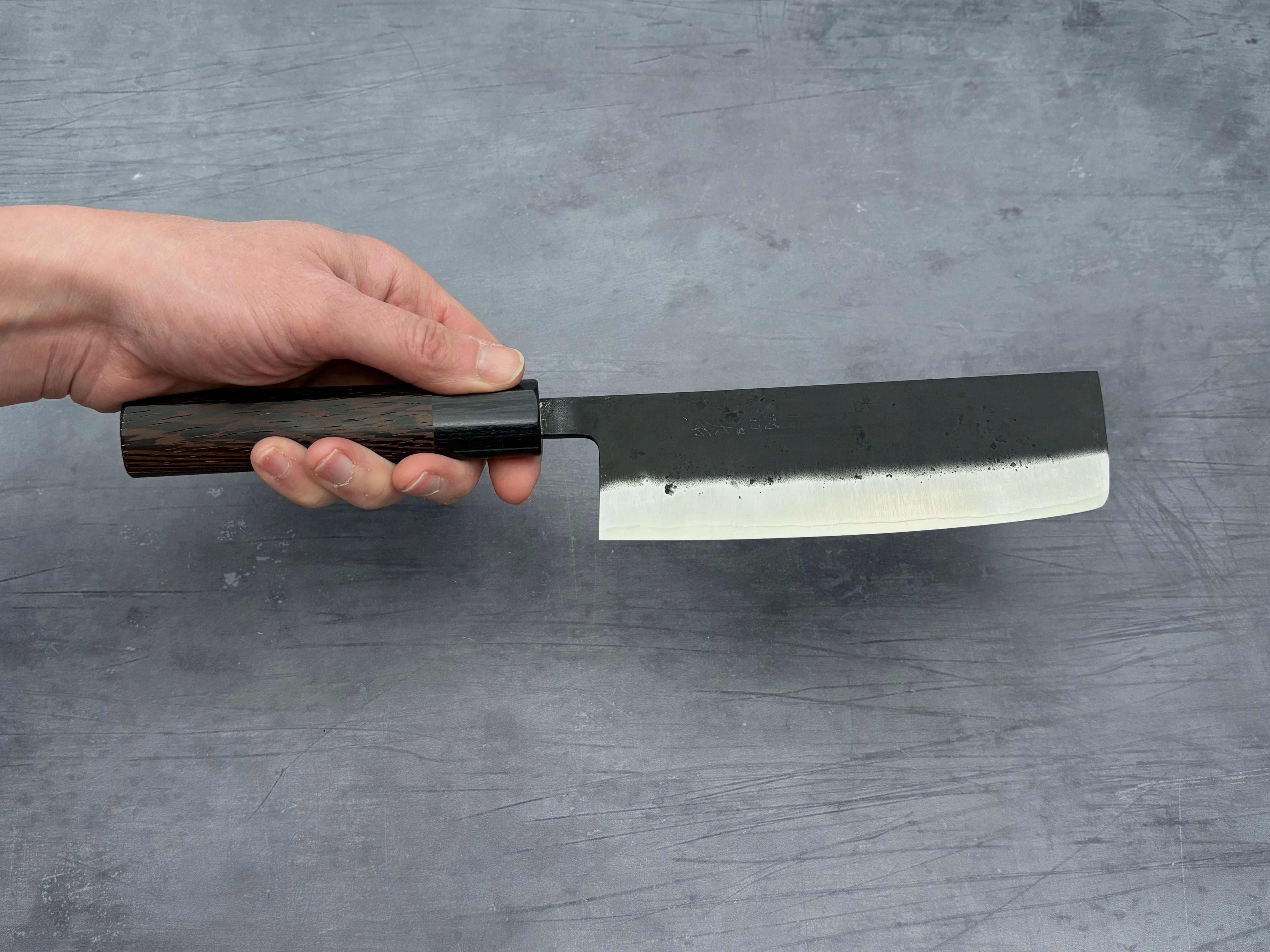 Premium Ohishi SLD Nakiri Knife - Japanese High-Carbon Steel Blade for Professional Chefs & Home Cooks - Perfect for Slicing, Dicing & Chopping Vegetables