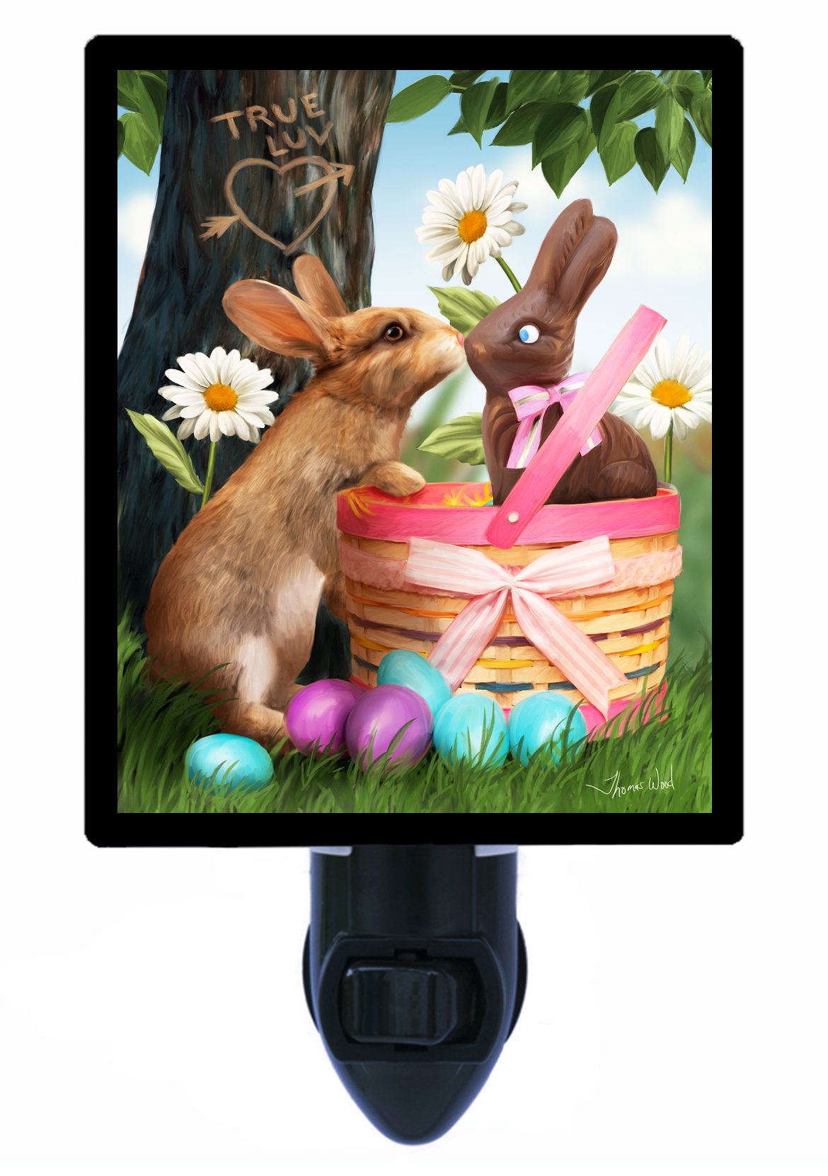 Easter Bunny Night Light - Romantic True Love LED Night Light for Easter, Valentine's Day & Holidays - Perfect for Bedroom, Nursery, and Home Decor