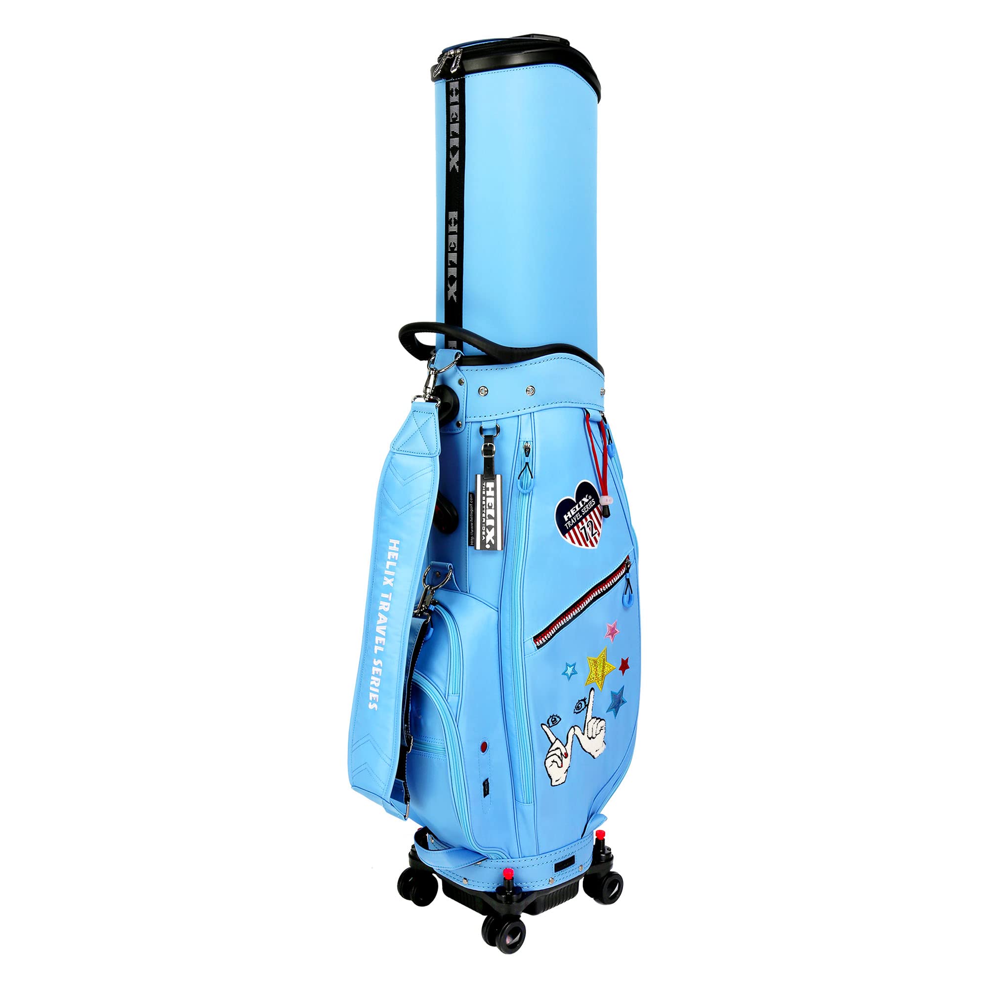 HELIX Women's Golf Bag with Wheels - Lightweight Retractable Golf Cart Bag for Ladies, Easy to Carry & Travel - Perfect for Golf Courses, Driving Range & Outdoor Sports