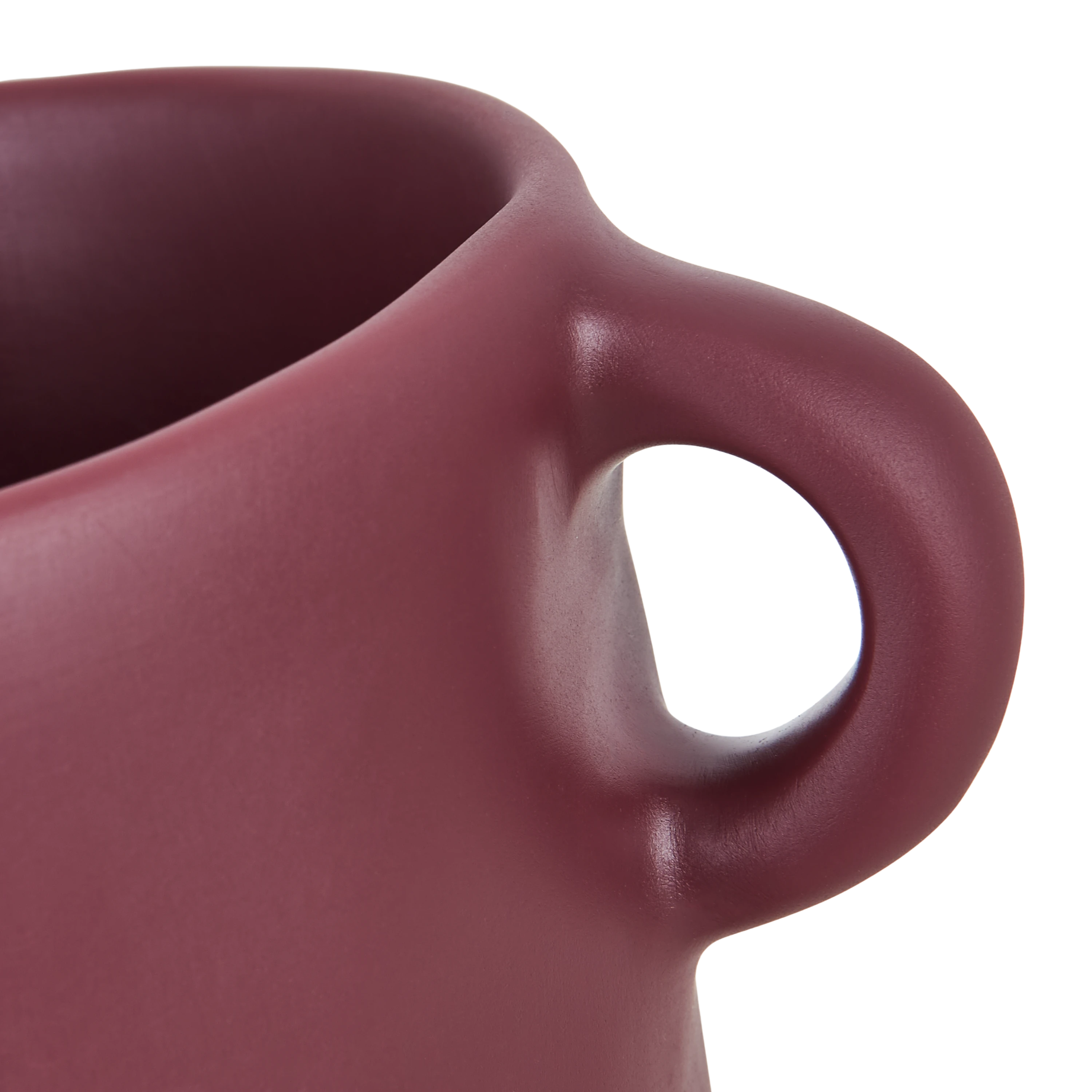 Handmade Oxblood Loop Vase - Elegant Home Decor for Living Room, Dining Table, and Wedding Centerpieces
