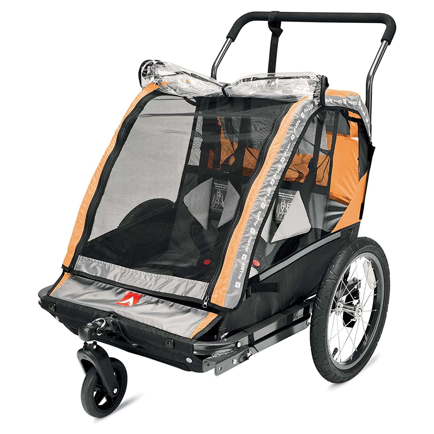 Allen Sports Deluxe 2-in-1 Bike Trailer & Jogging Stroller - Convertible for Cycling, Running & Outdoor Adventures - Perfect for Kids & Toddlers