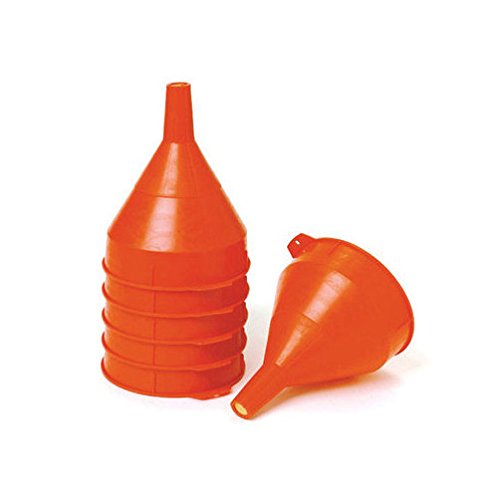 Little Giant Orange 8.5 Inch Plastic 64 oz Funnel - Heavy Duty Kitchen, Automotive & Industrial Use for Liquids, Oils & Chemicals