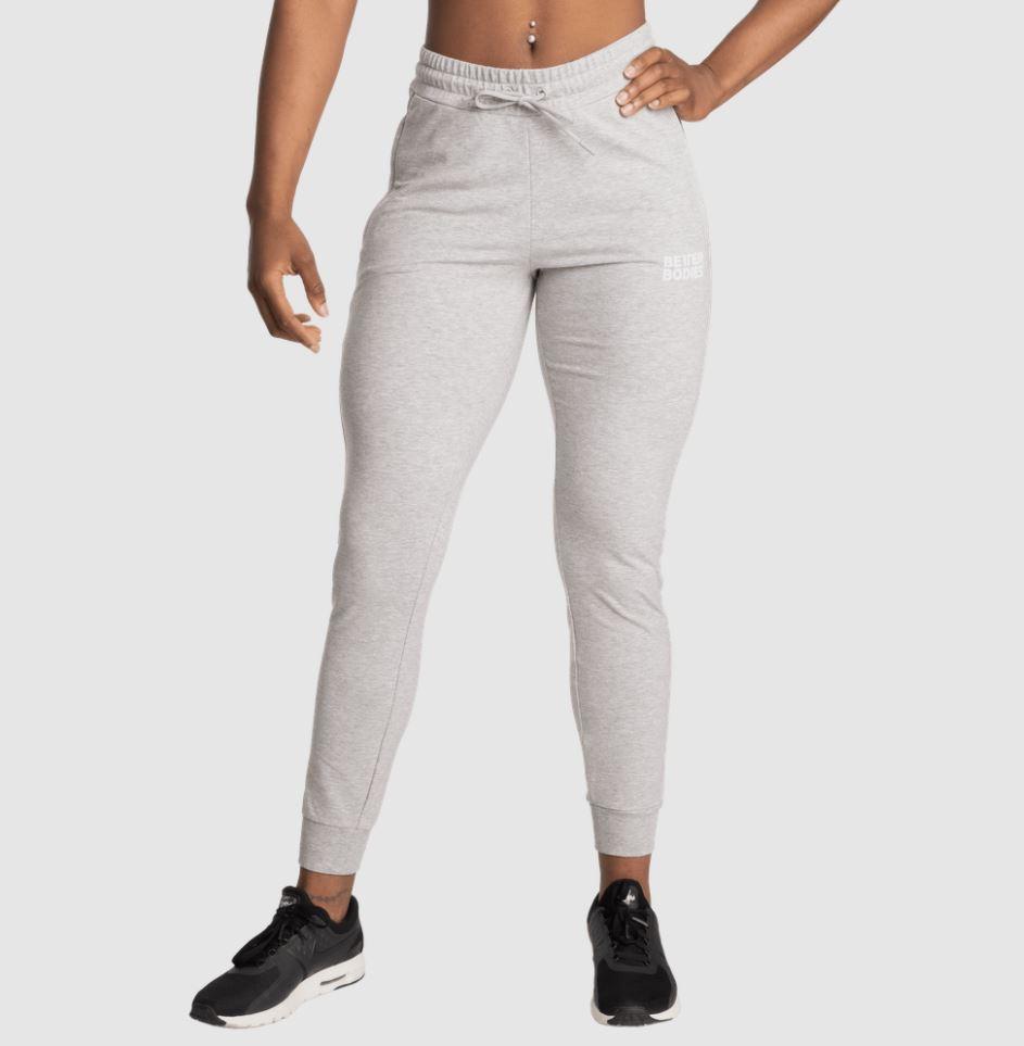 Better Bodies Empire Joggers - Light Grey Athletic Pants for Men & Women | Comfortable Running, Workout & Lounge Wear for Gym, Yoga & Casual Style