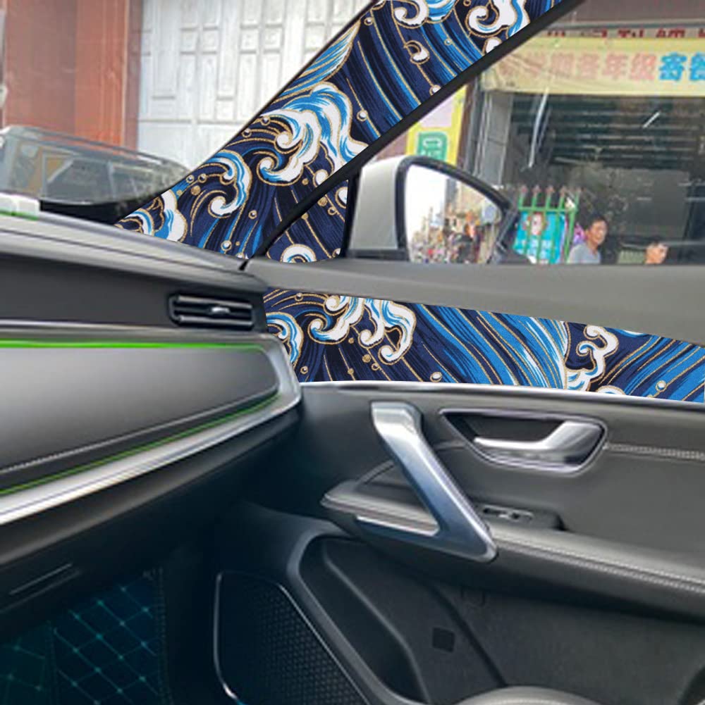 JDM Japanese Style Cotton Bronzing Automotive Interior Sticker - Self-Adhesive Car Vinyl Wrap (19.7x57 inches) for Dashboard, Door Panels & Interior Customization - Perfect for Car Mods, DIY Projects & Vehicle Personalization