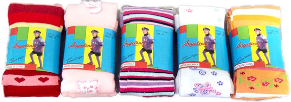 Girls Fashion Winter Tights - 6 Pairs Pack with Cute Prints (00044) | Warm Leggings for School, Playdates & Cold Weather Outfits