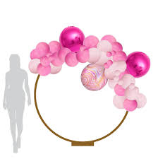 Elegant Circle Backdrop with Garland and Floral Accents for Wedding, Birthday Party, Baby Shower & Photo Booth Decor