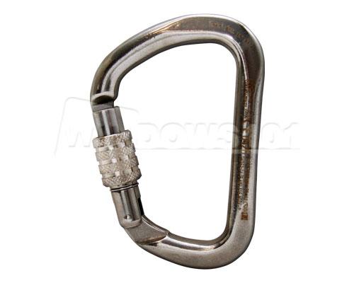Kong XL Stainless Steel Screw Gate Locking Carabiner 35kN - Heavy Duty Climbing Gear for Rock Climbing, Hiking & Outdoor Safety Equipment