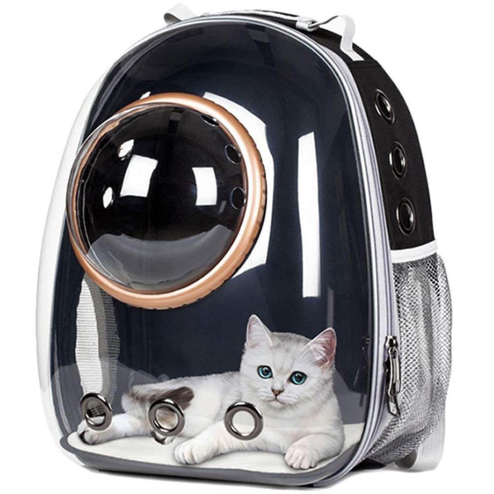 Portable Travel Pet Carrier Backpack - Astronaut Space Capsule Design with Breathable Mesh for Cats & Dogs | Ideal for Car, Bike, Airplane Travel | Perfect for Hiking, Walking, Camping & Outdoor Adventures