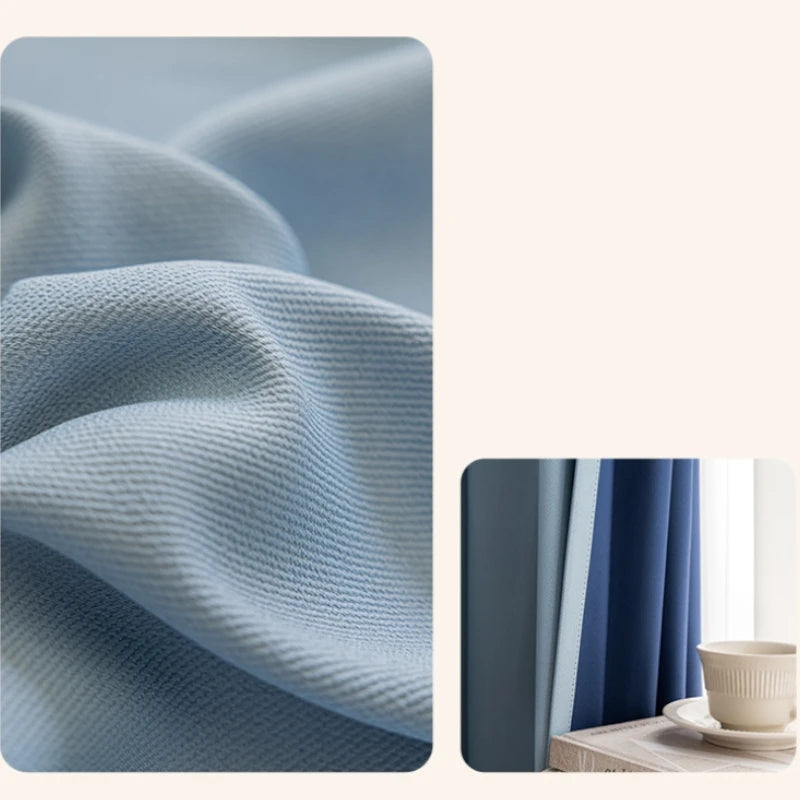 Amina Chenille Blackout Curtains - Thermal Insulated Custom Window Drapes for Bedroom & Living Room - Noise Reducing & Light Blocking for Better Sleep & Privacy