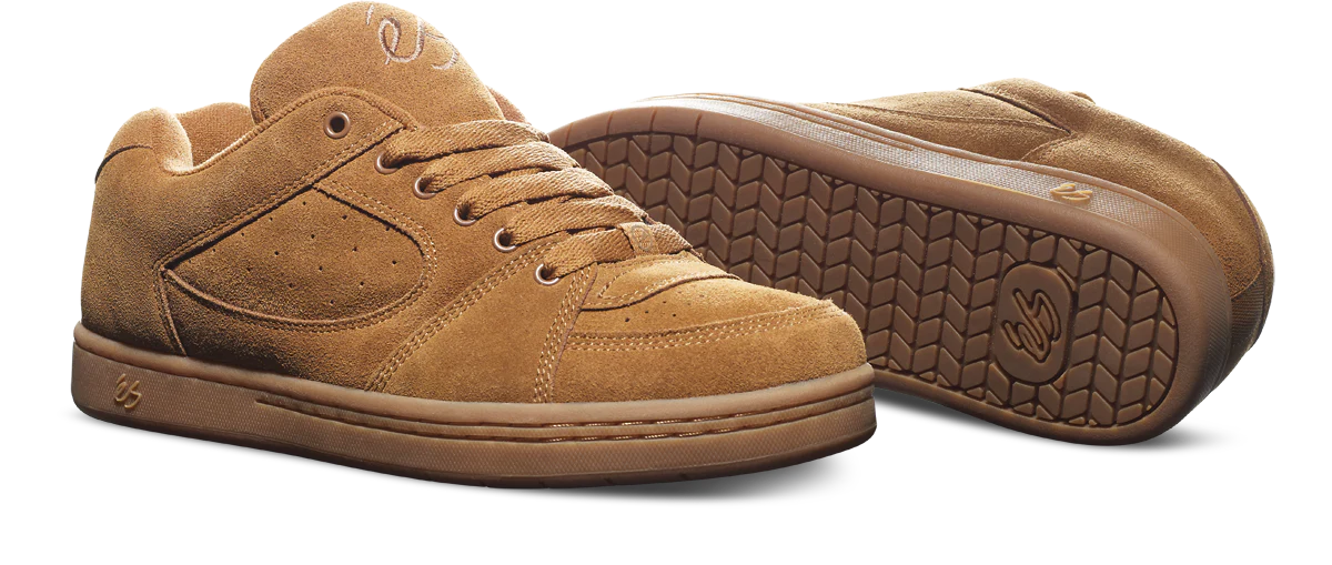 Es Accel OG Sneakers in Brown/Gum - Stylish & Comfortable Casual Shoes for Men & Women - Perfect for Running, Walking & Everyday Wear