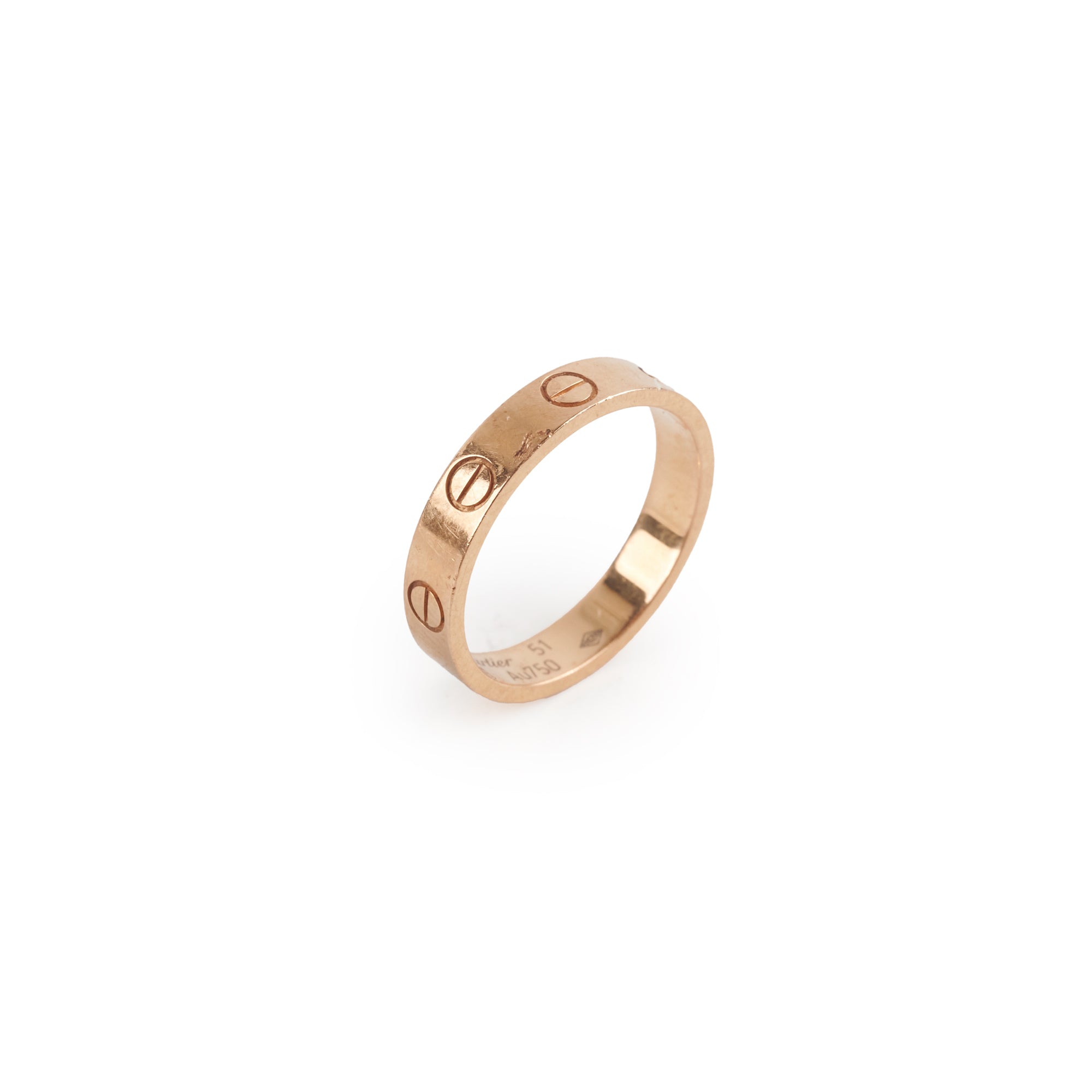 Cartier Love Ring 18K Pink Gold Size 51 - Luxury Wedding Band for Women, Romantic Anniversary Gift for Her, Perfect for Engagements & Special Occasions