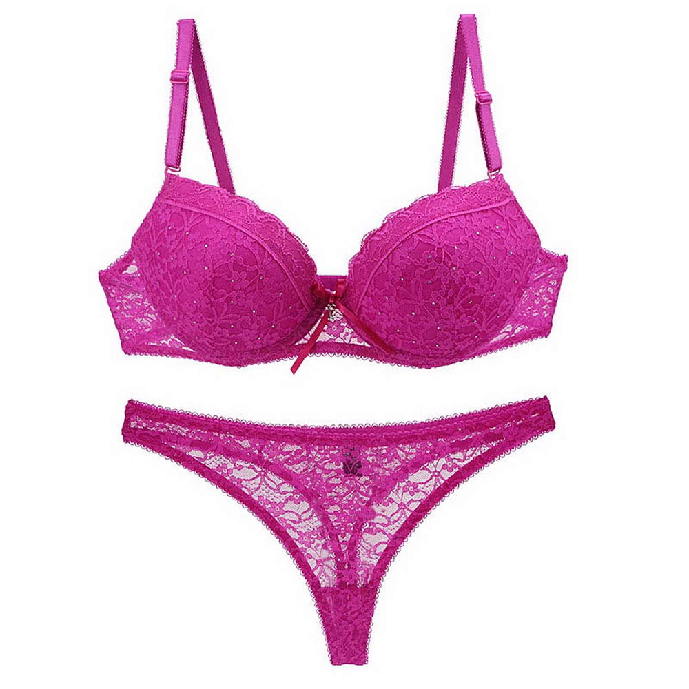 Swbreety Women's Sexy Push Up Lace Bra and Bikini Panties Set - Comfortable Lingerie for Date Night, Wedding Night & Special Occasions