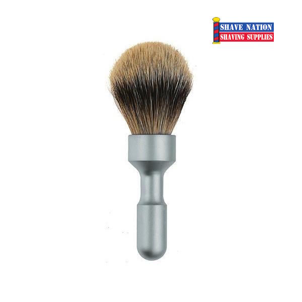 Merkur Futur Pure Badger Shaving Brush with Satin Handle - Premium Wet Shaving & Grooming Essential for Men