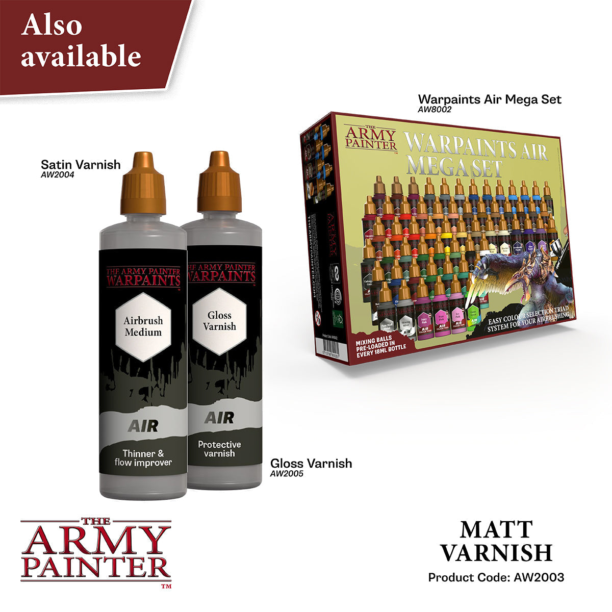 Warpaints Air Anti-Shine Matte Varnish - 100ml for Miniatures & Wargaming Models - Perfect for Tabletop Gaming and Hobby Painting