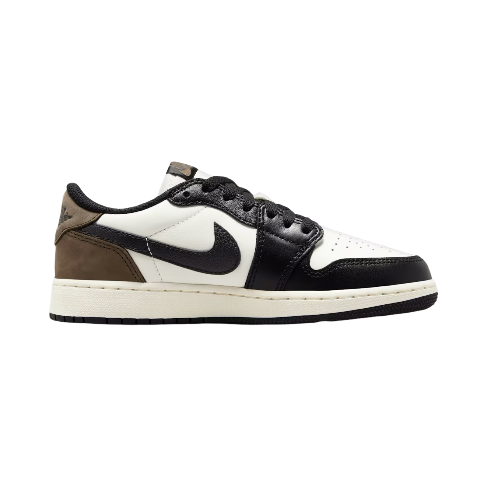 Air Jordan 1 Low GS OG Mocha Sail Black Sneakers for Girls - Casual & Basketball Shoes for School, Sports & Streetwear Fashion