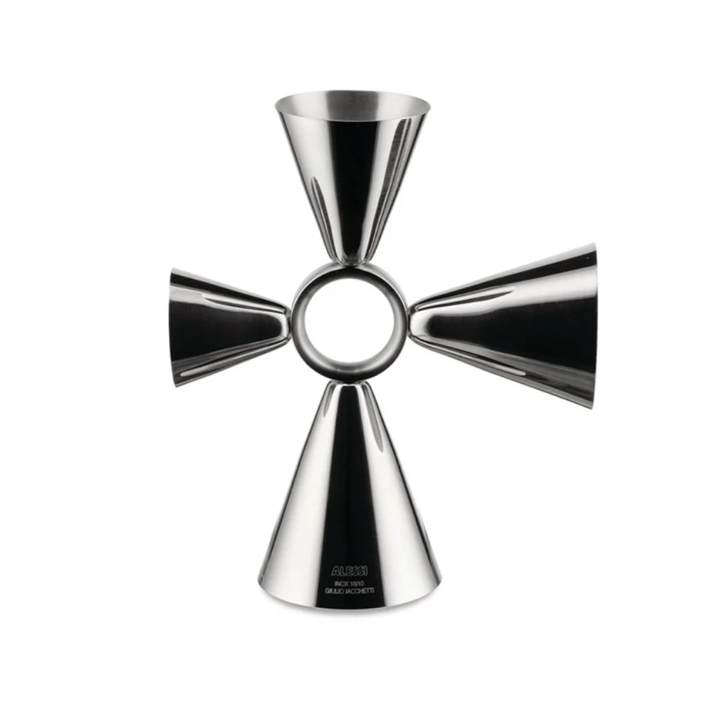 Alessi Quadri Combo Jigger - Professional Cocktail Measuring Tool for Bartenders & Home Mixologists - Perfect for Crafting Martinis, Margaritas & Cocktails at Home Bars & Parties