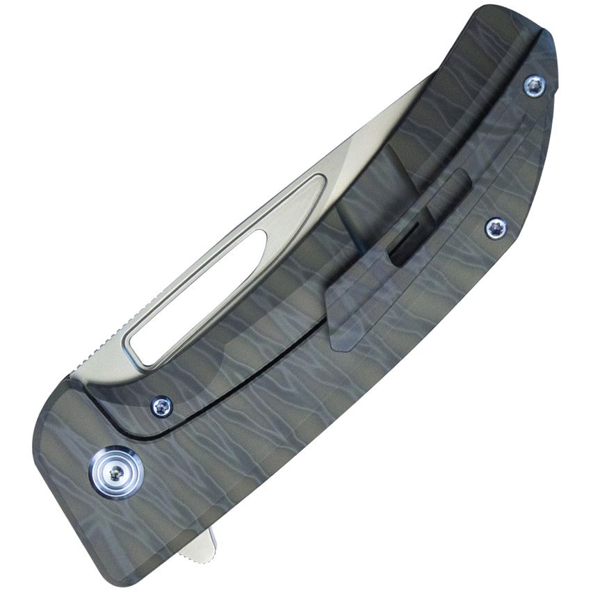 Kubey Hyperion Flame Titanium S35VN Folding Pocket Knife KB368I - Premium EDC Knife for Camping, Hiking & Outdoor Survival