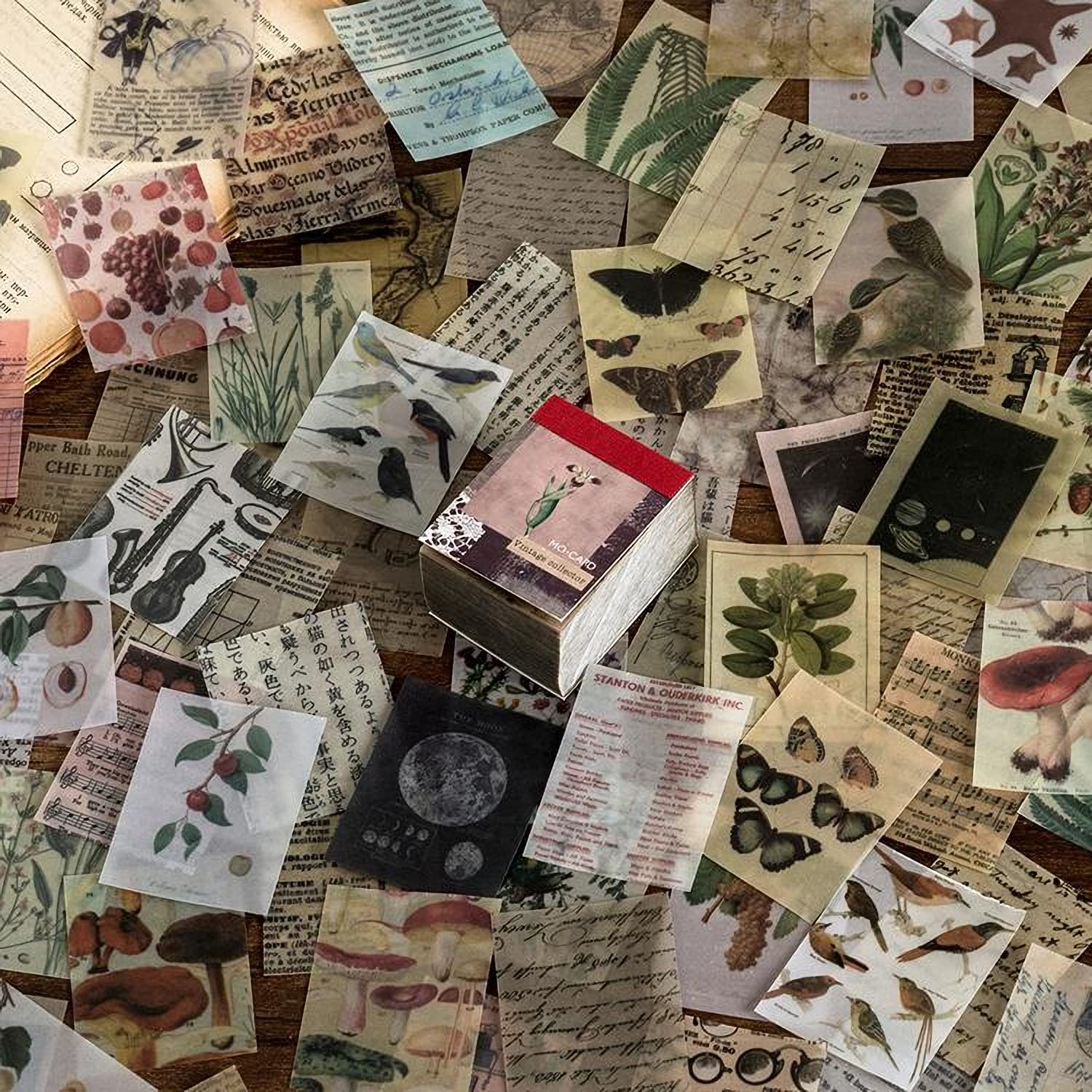 366 Pcs Vintage Scrapbook Paper Pack - Junk Journal Supplies for DIY Crafting, Bullet Journaling, Planner Projects, Envelopes & Cards | Cottagecore Aesthetic Decor for Scrapbooking, Art Journals & Handmade Letters
