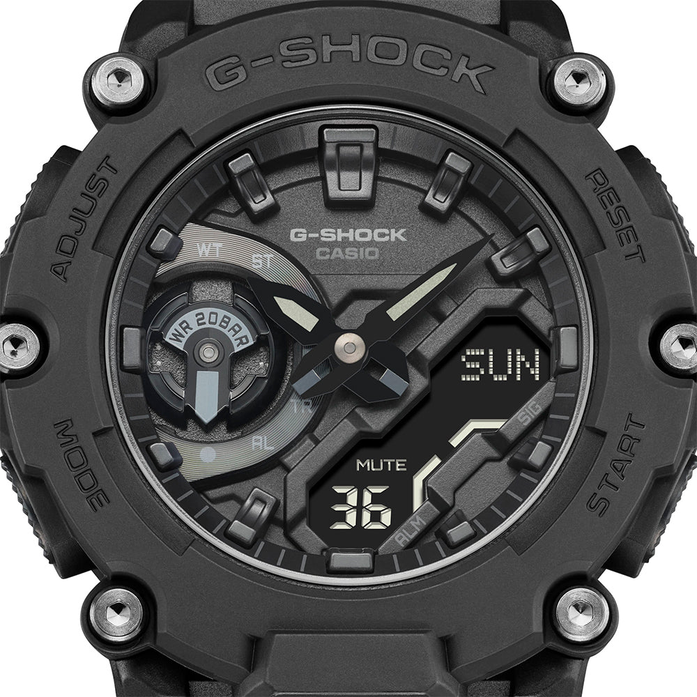 G Shock GA2200BB 1A Digital Sport Watch for Men - Shock Resistant, Waterproof, LED Backlight - Perfect for Outdoor Activities, Running, Hiking & Adventure Sports