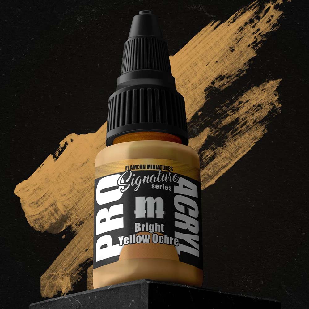 Pro Acryl Flameon Bright Yellow Ochre - Professional Acrylic Paint for Artists - Perfect for Canvas, Illustration & DIY Crafts