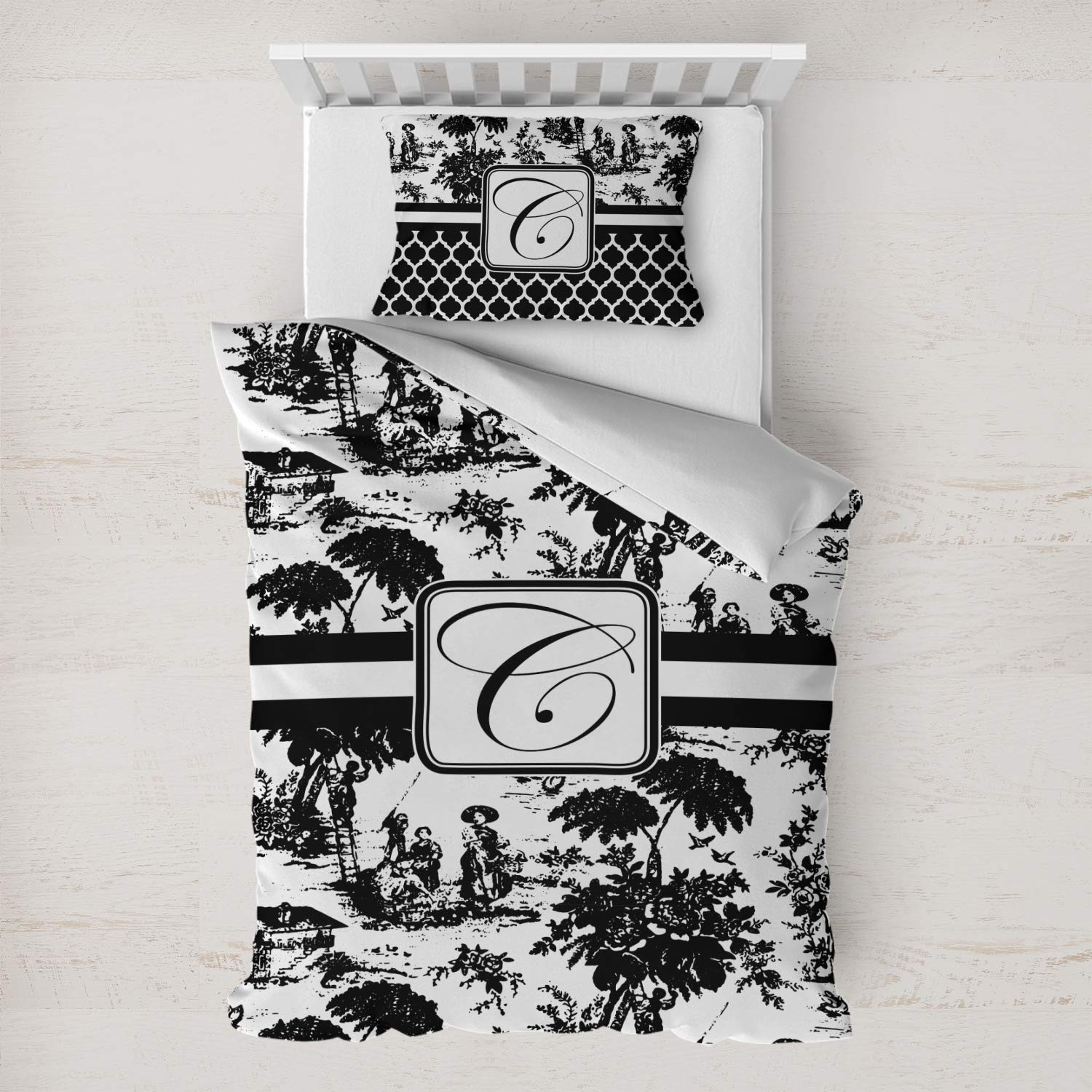 Personalized Toddler Bedding Set with Monogram - Soft & Comfortable Crib Sheets for Boys & Girls - Perfect for Nursery, Daycare, or Gift