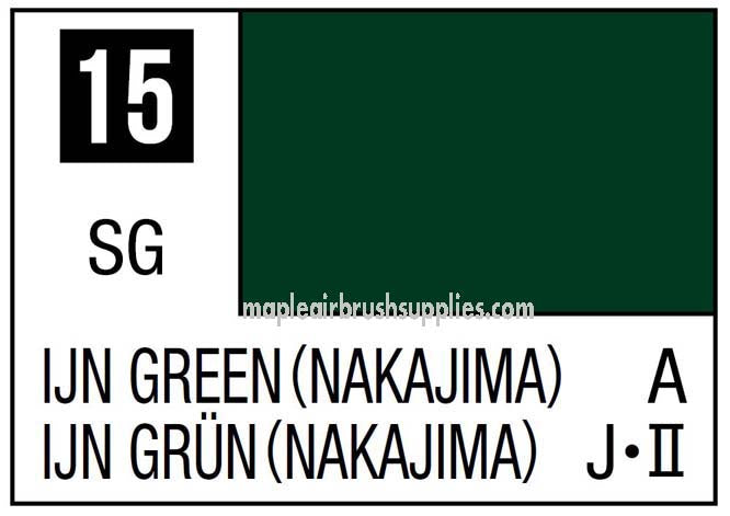 Mr. Color IJN Green Nakajima Model Paint - High-Quality Acrylic Paint for Scale Models, Perfect for Aircraft, Ships & Military Dioramas - Ideal for Hobbyists & Collectors