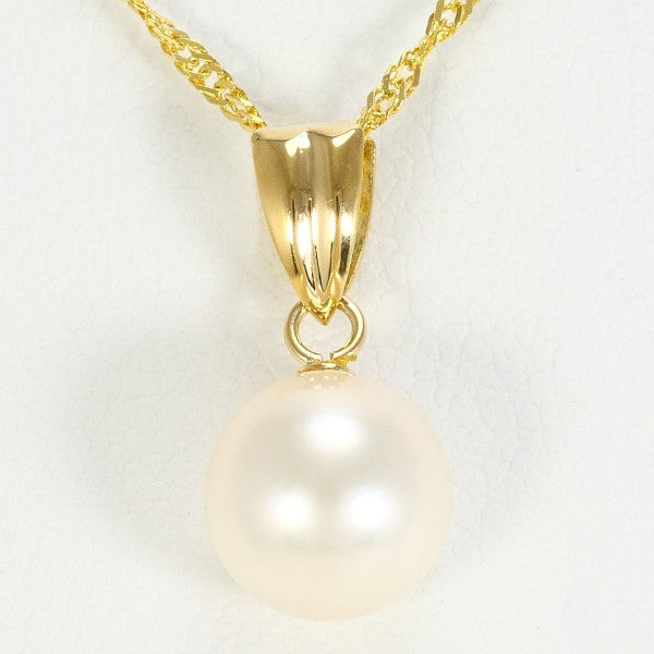 18K Yellow Gold Pearl Necklace for Women - Elegant Luxury Jewelry Gift for Bridesmaids, Anniversary & Special Occasions