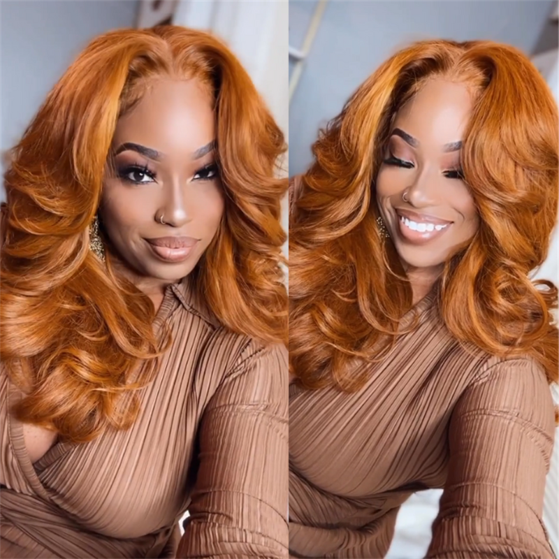 Ginger Brown Layered Cut Wavy