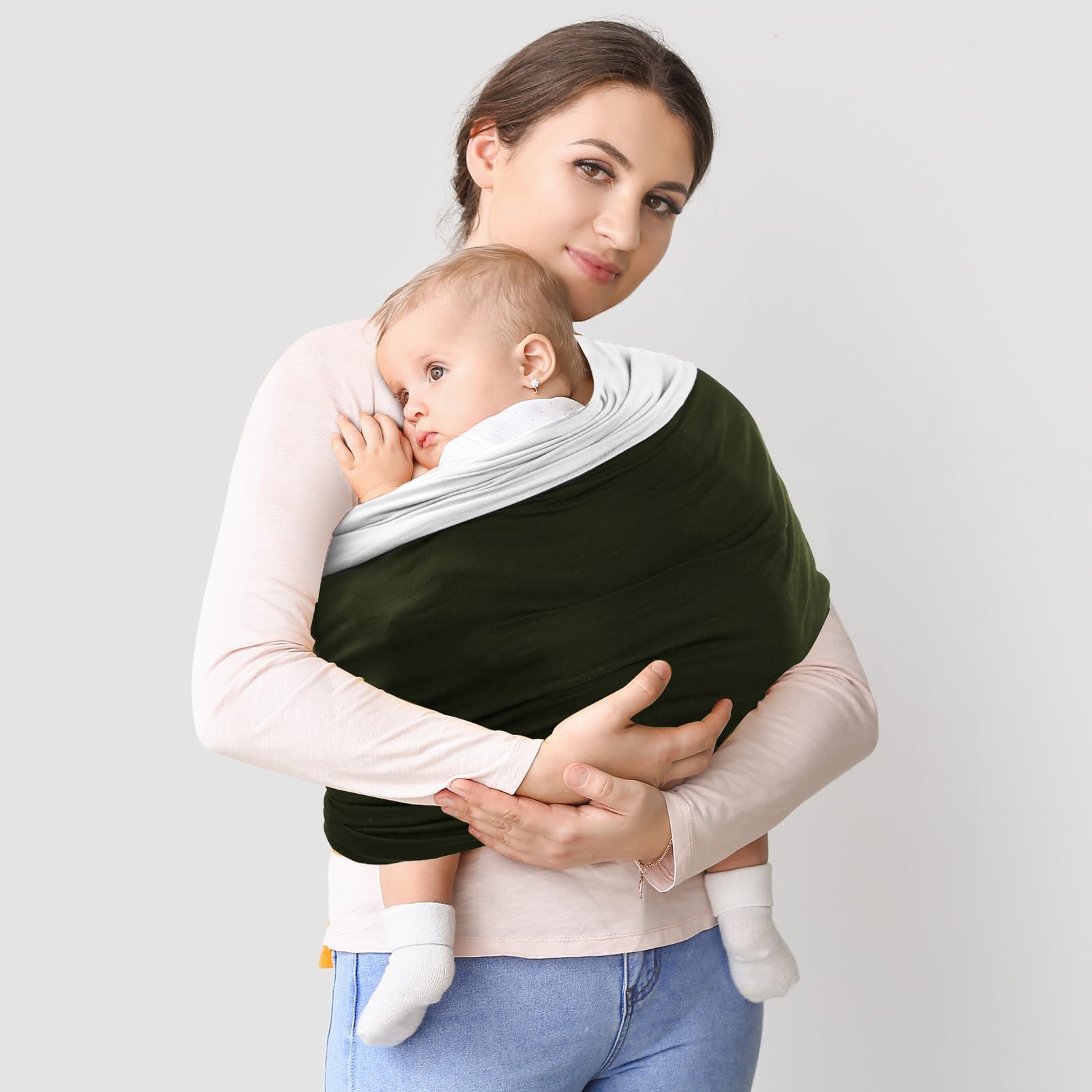 Best Baby Wrap Carrier - Lightweight & Ultra Soft Unisex Sling for Newborns & Toddlers - Easy to Wear Hands-Free Infant Carrier for Breastfeeding, Shopping & Outdoor Activities