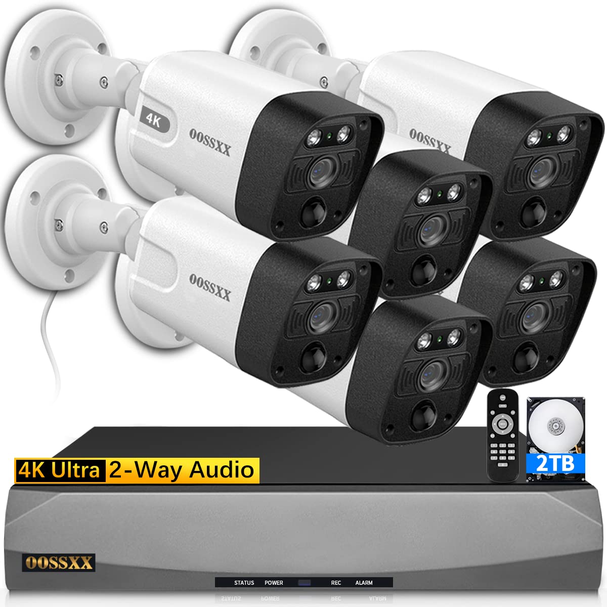 4K/8MP 130° Ultra Wide-Angle PoE Outdoor Security Camera with 2-Way Audio - Wired IP Surveillance System for Home & Business Protection - Ideal for Driveway, Garage & Perimeter Monitoring