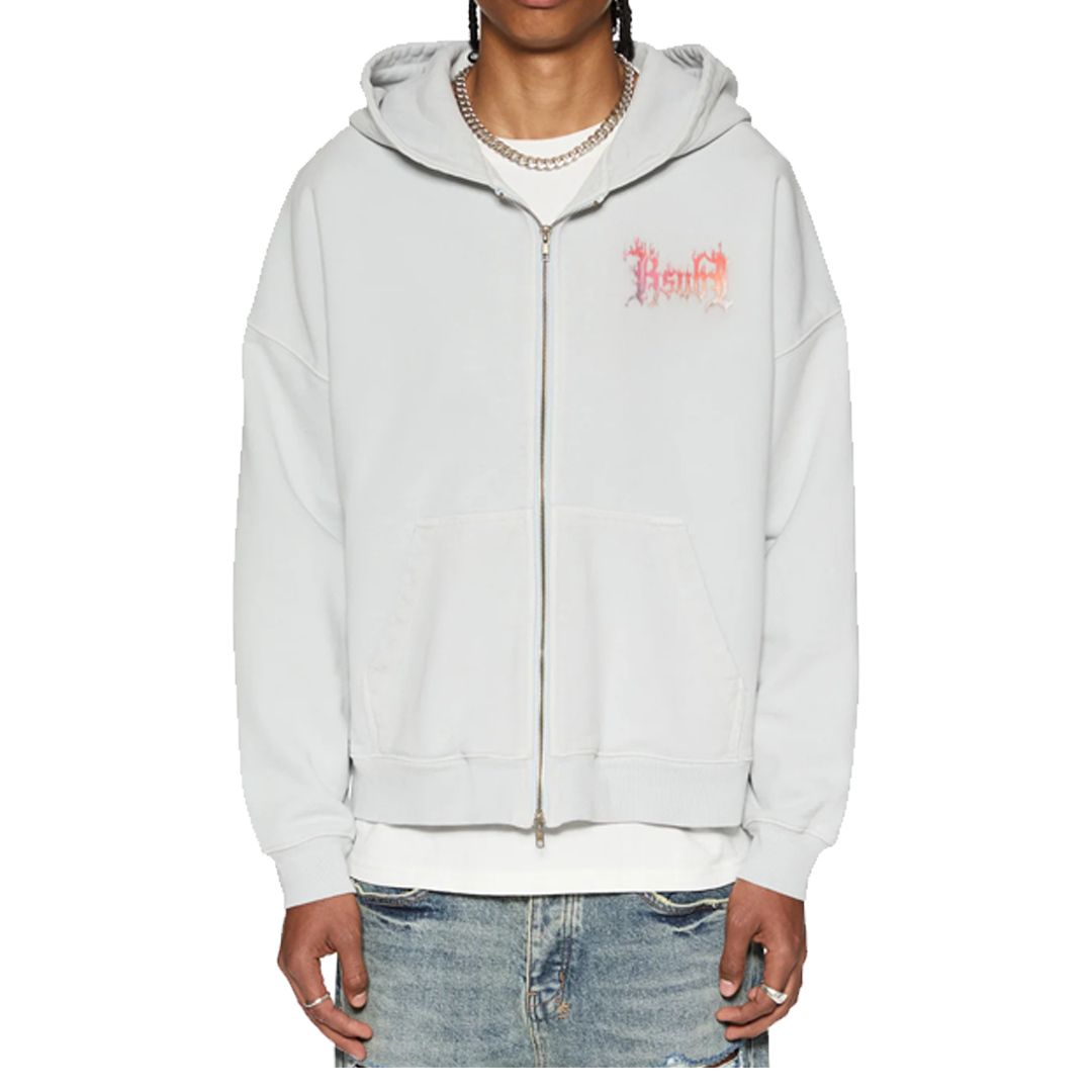 FUEGO EKCESS ZIP THRU HOODIE PAINTED - Stylish Zip-Up Hoodie for Men & Women - Perfect for Streetwear, Gym, and Outdoor Activities
