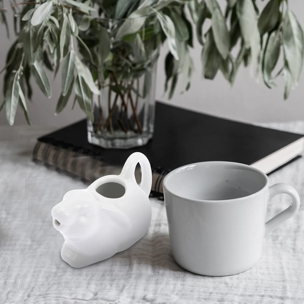 2-Pack Ceramic Milk Pitcher & Sauce Jug - 16oz Cream Frothing Cup for Coffee, Latte & Hot Chocolate - Durable Ceramic Milk Kettle for Barista, Home & Cafe Use