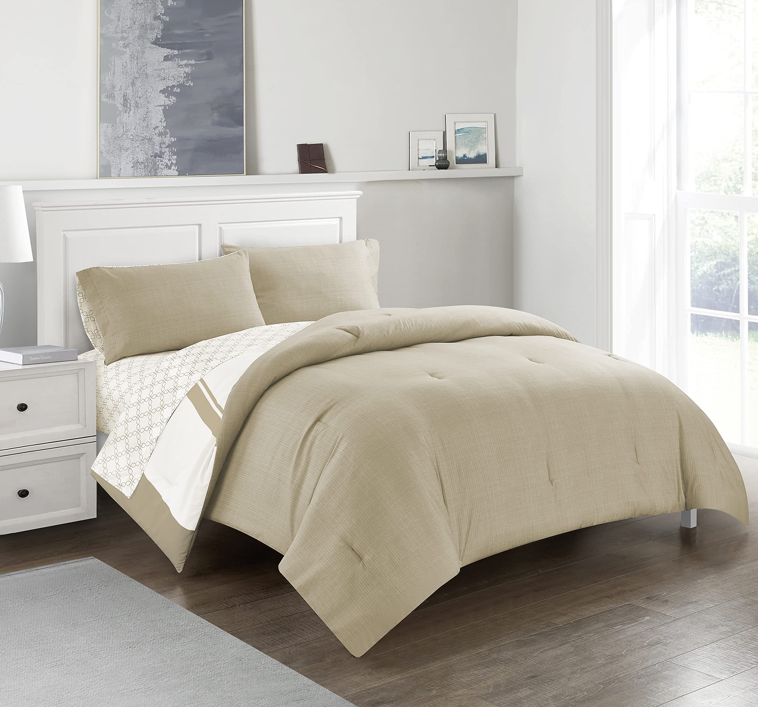 Casa Finley 5-Piece Queen Size Comforter Bed Set - Soft & Luxurious Bedding Collection for Cozy Bedroom Decor