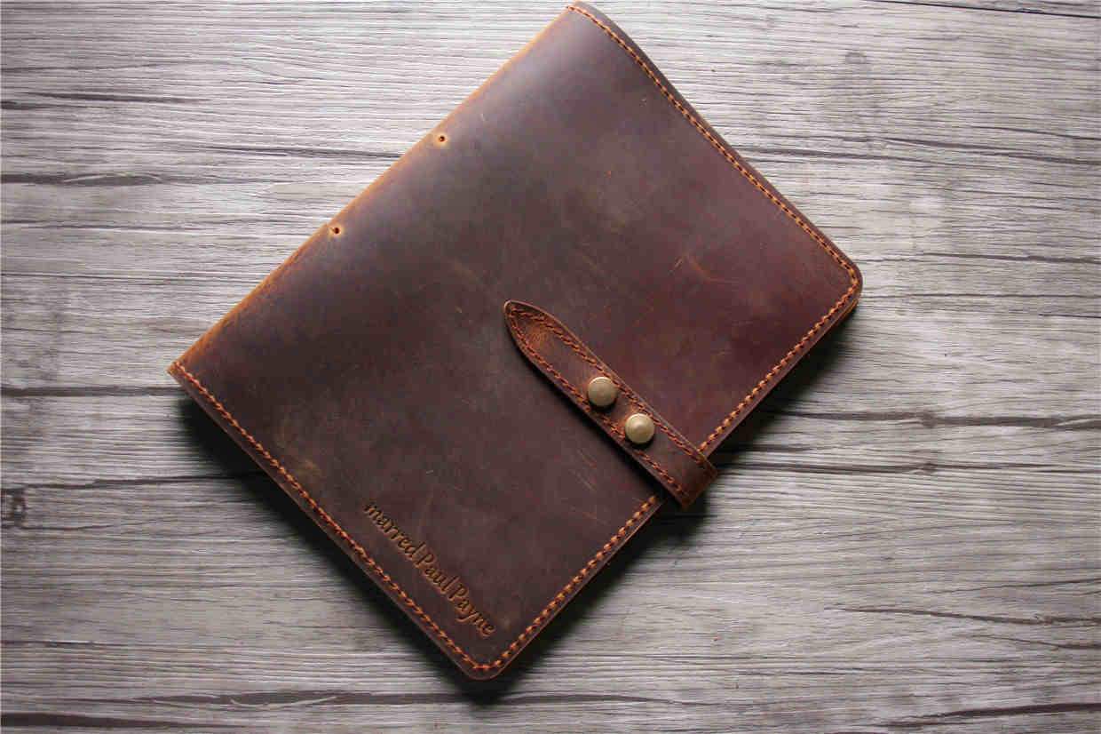 Premium Custom Leather Notebook Holder - Personalized A5 A6 Journal Cover - Perfect for Office, Travel & Gifts