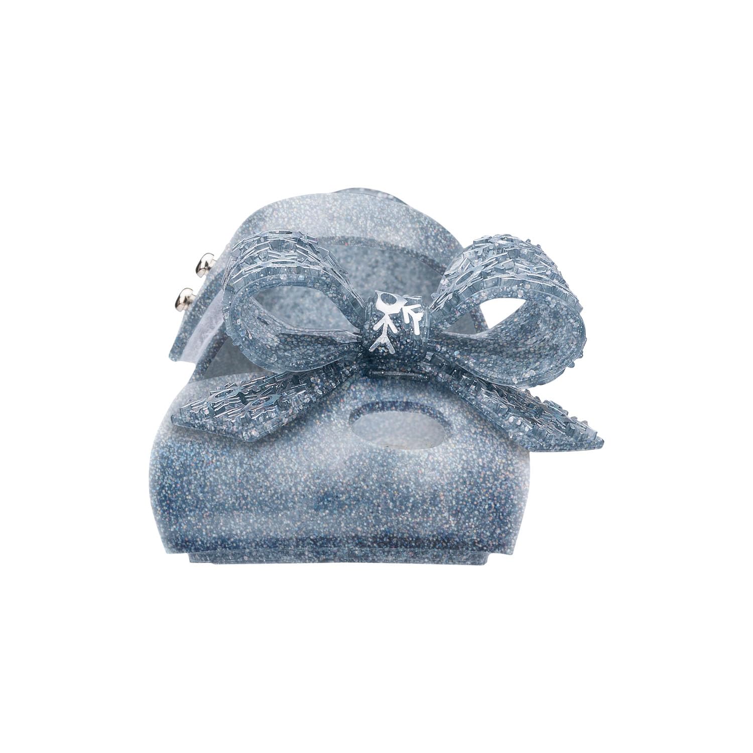 Melissa Mini Ultragirl + Frozen Mary Jane Flats for Little Girls - Pearl Blue Glitter (Size 6) | Comfortable & Stylish Kids Shoes for School, Parties & Everyday Wear